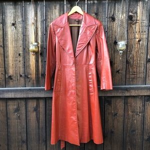 Vintage 70’s Argentinian Leather Trench Coat